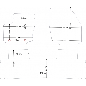 Dywaniki welurowe Ford Galaxy / Ford S-Max 2006-2012r. - Jakość Diamond